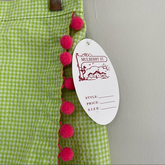 Mulberry Street Seersucker PomPom Skort 5 - Picture 4 of 7